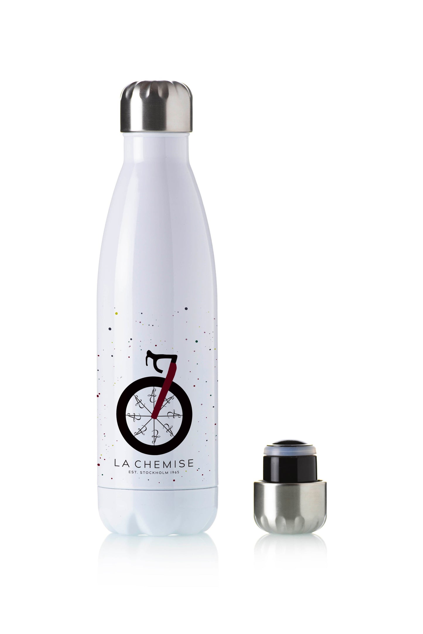 BOTTLE THERMO WHITE - "WHEEL OF FORTUNE"